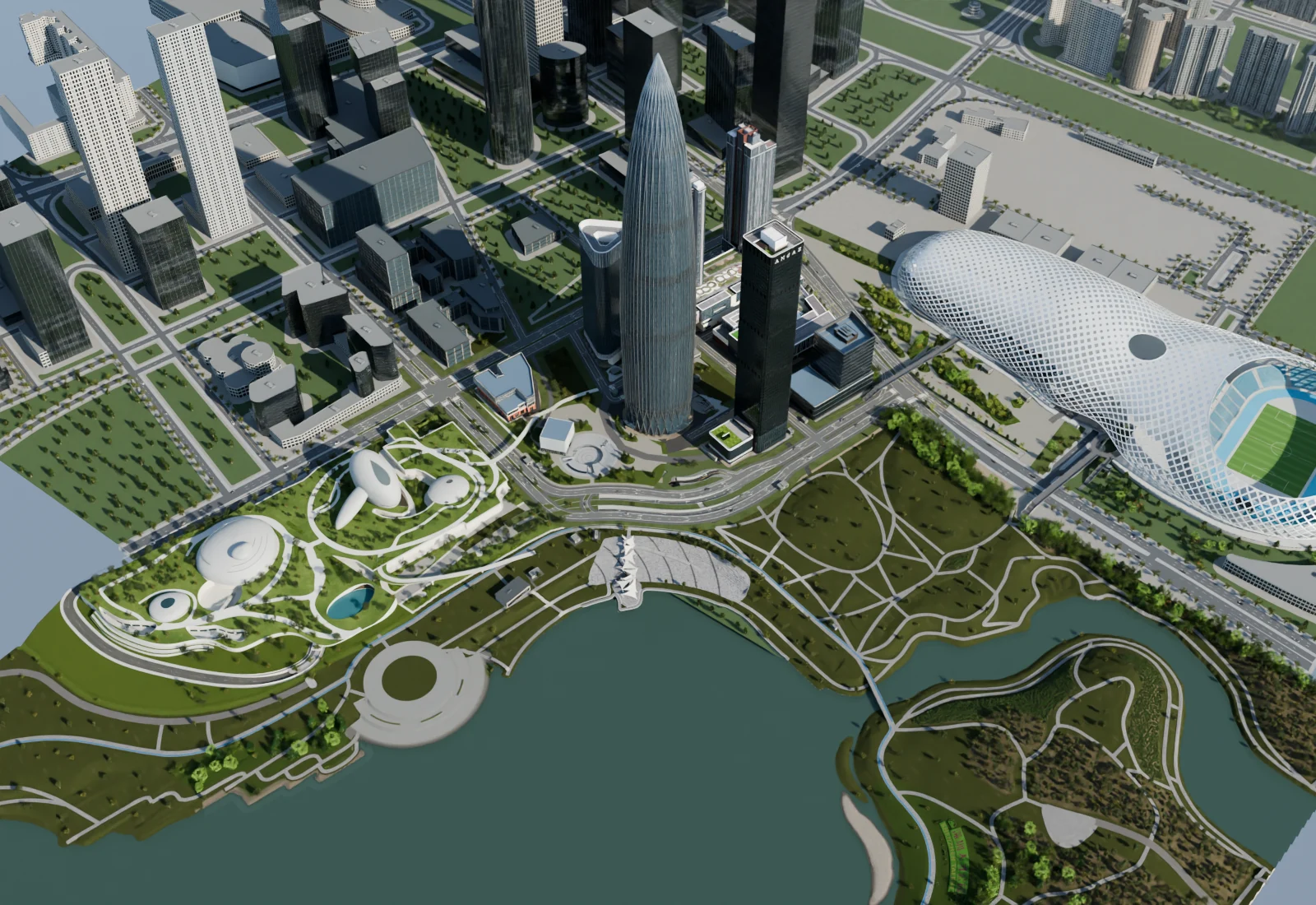 Reconstructed urban district